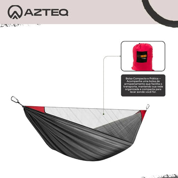 REDE TIROL COM MOSQUITEIRO AZTEQ CINZA VERDE