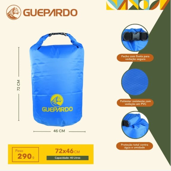 SACO ESTANQUE 40L AZUL GUEPARDO