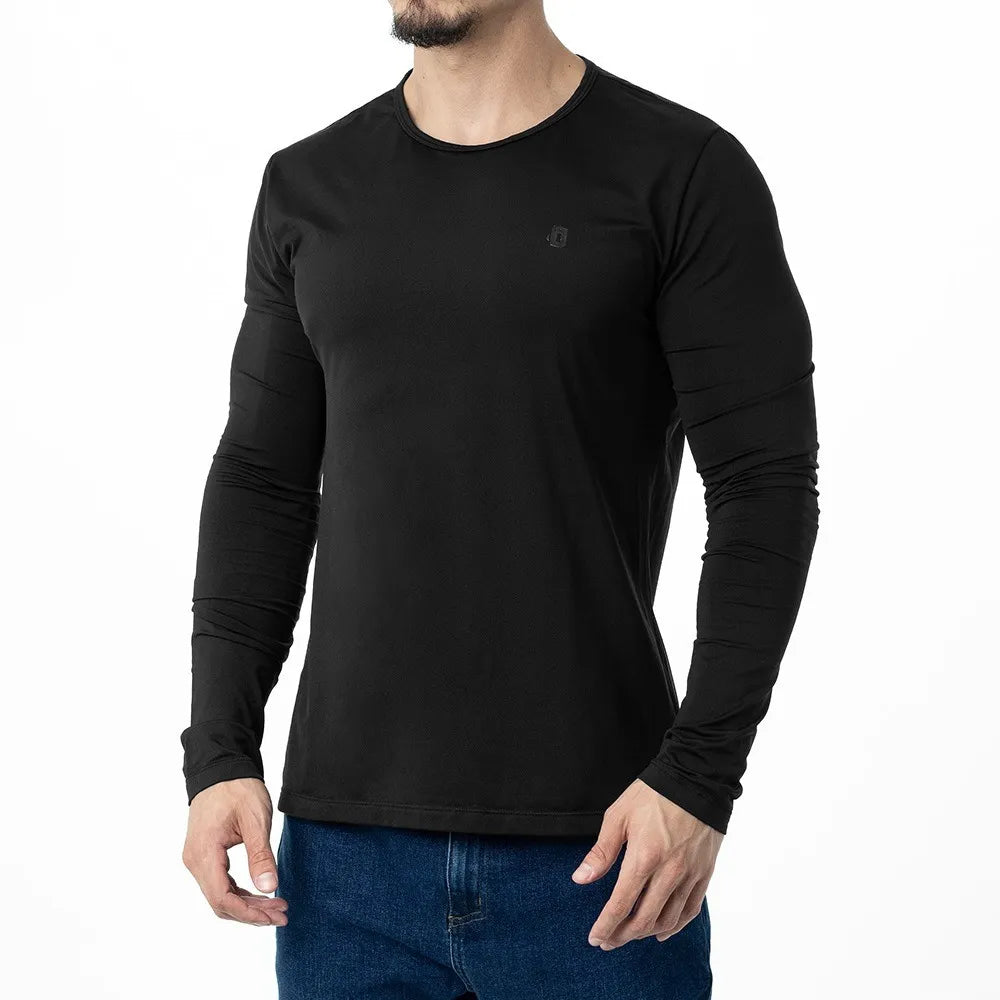 BLUSA SEGUNDA PELE INVICTUS THERMO COMFORT MASCULINA PRETA M