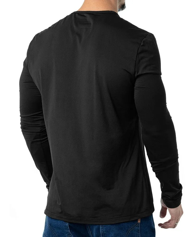 BLUSA SEGUNDA PELE INVICTUS THERMO COMFORT MASCULINA PRETA M