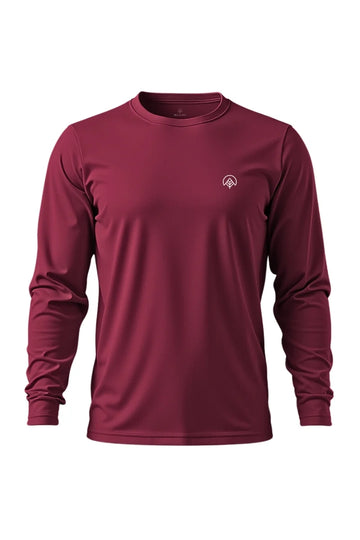 Nos Alpes Camiseta Dry Fit UV Manga Longa Basica - Masculina - Bordo - G