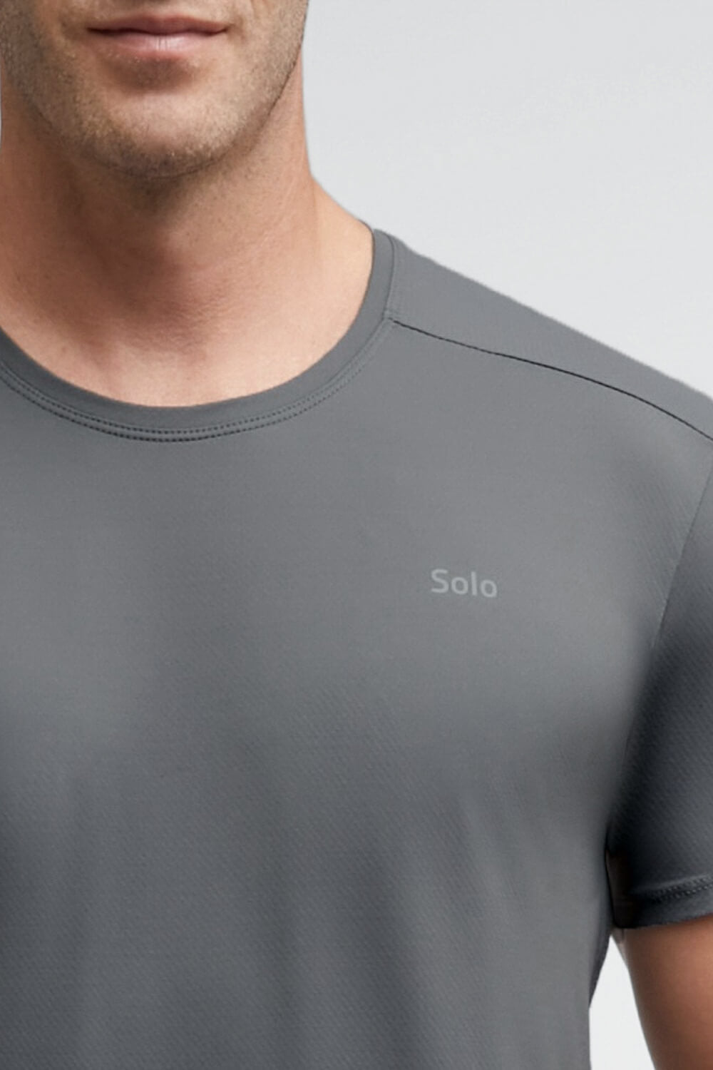 CAMISETA SOLO ION UV MANGA CURTA MASCULINA CINZA  G