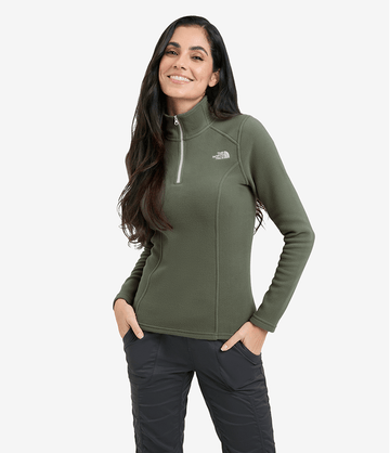 JAQUETA FLEECE PULOVER FEMININO ADULTO GLACIER 1/4 ZIP 2REDN WC7 VERDE G