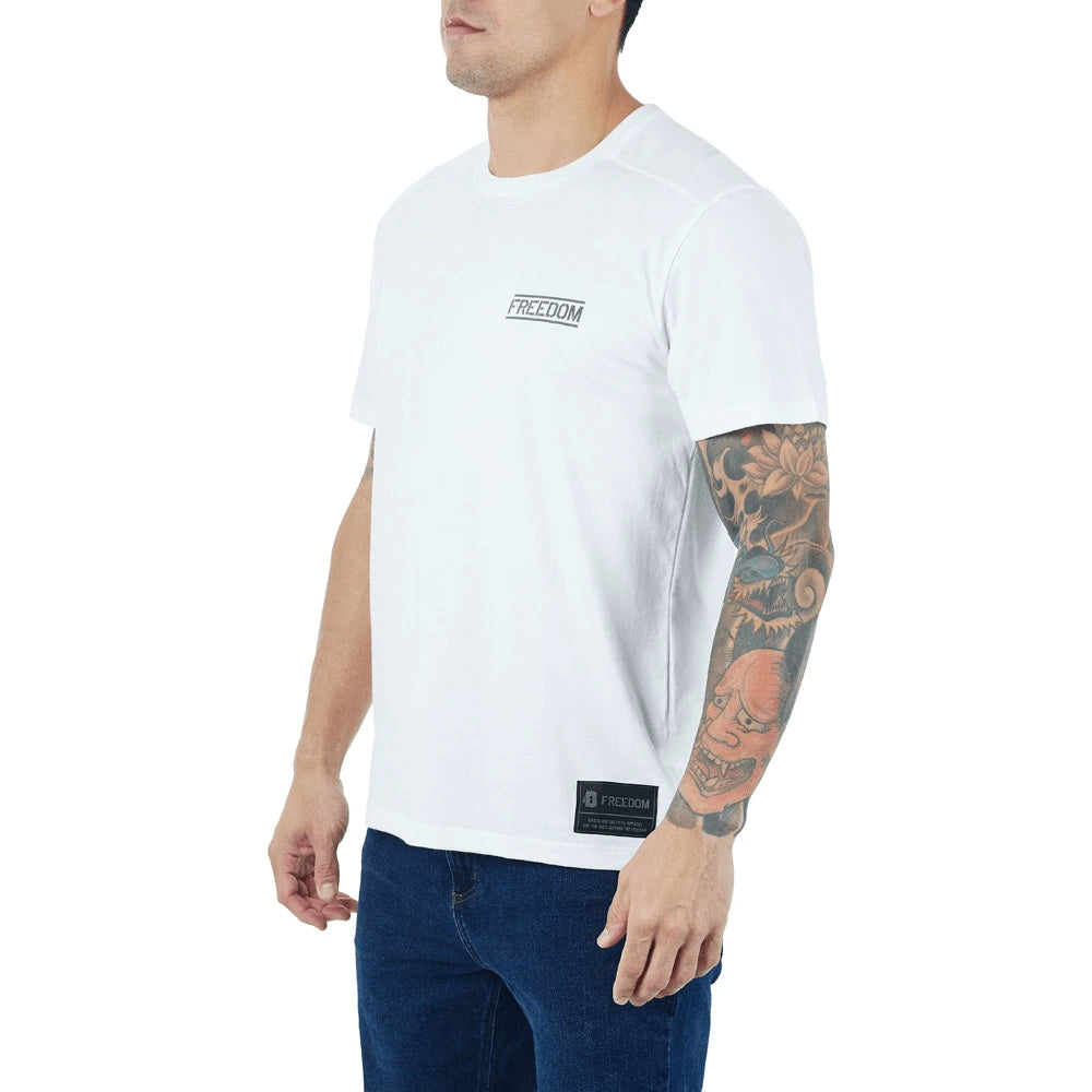 T-SHIRT INVICTUS FREEDOM SNAKE BRANCO M