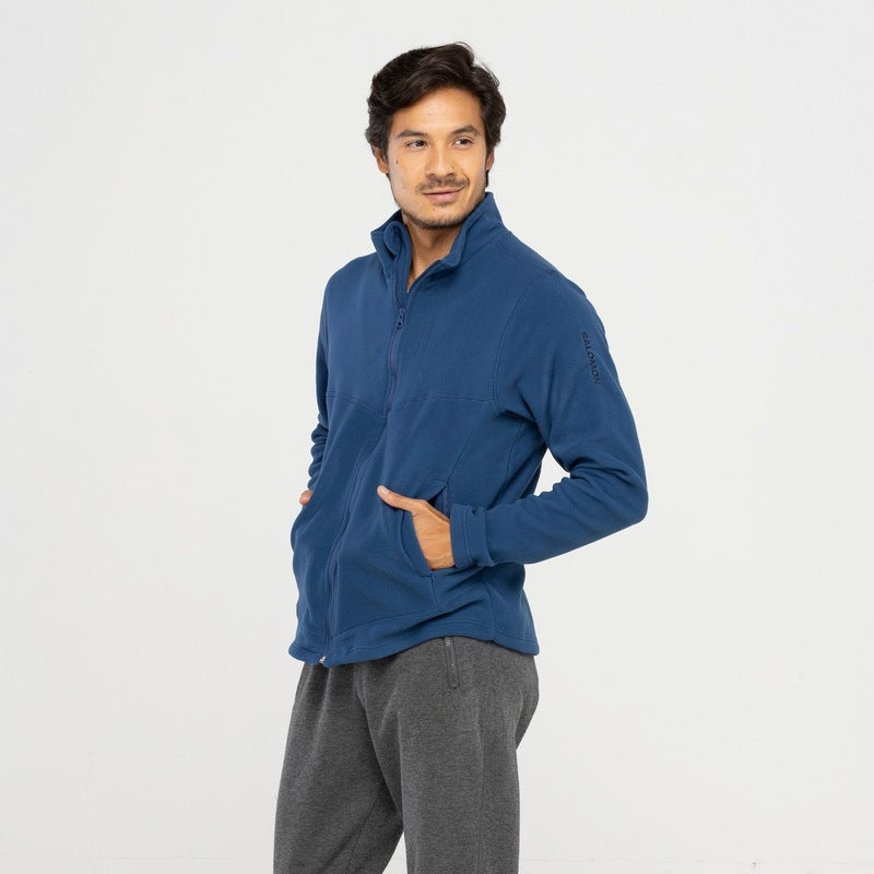 Jaqueta Fleece Salomon Polar LT FZ Masculina P - Navy Peony – Loja