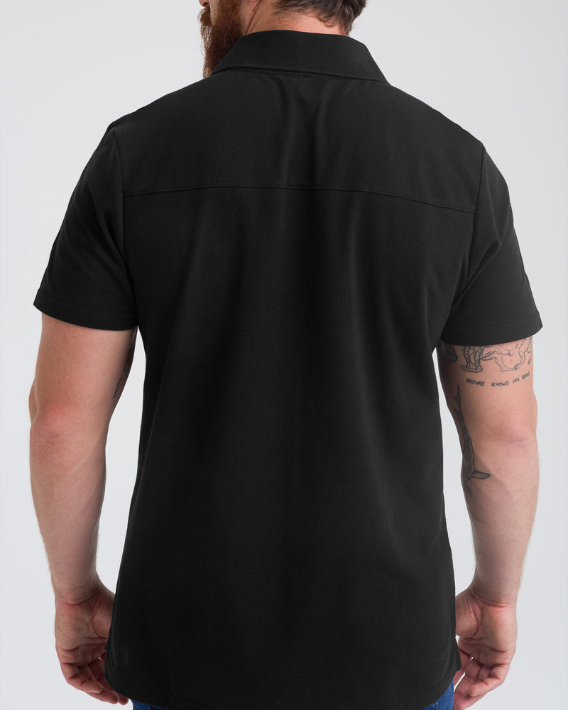 CAMISA POLO CASUAL INVICTUS DIVISION LIGHT PRETO