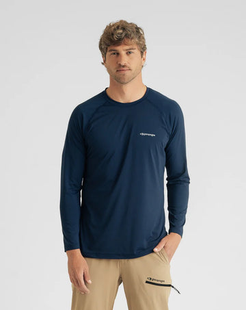 Blusa Long Sleeve UV Masculina Vella Marinho Galápagos