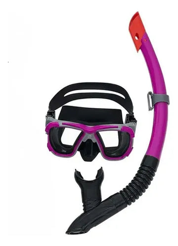 KIT SNORKEL + MASCARA HYDRO FORCE ROSA