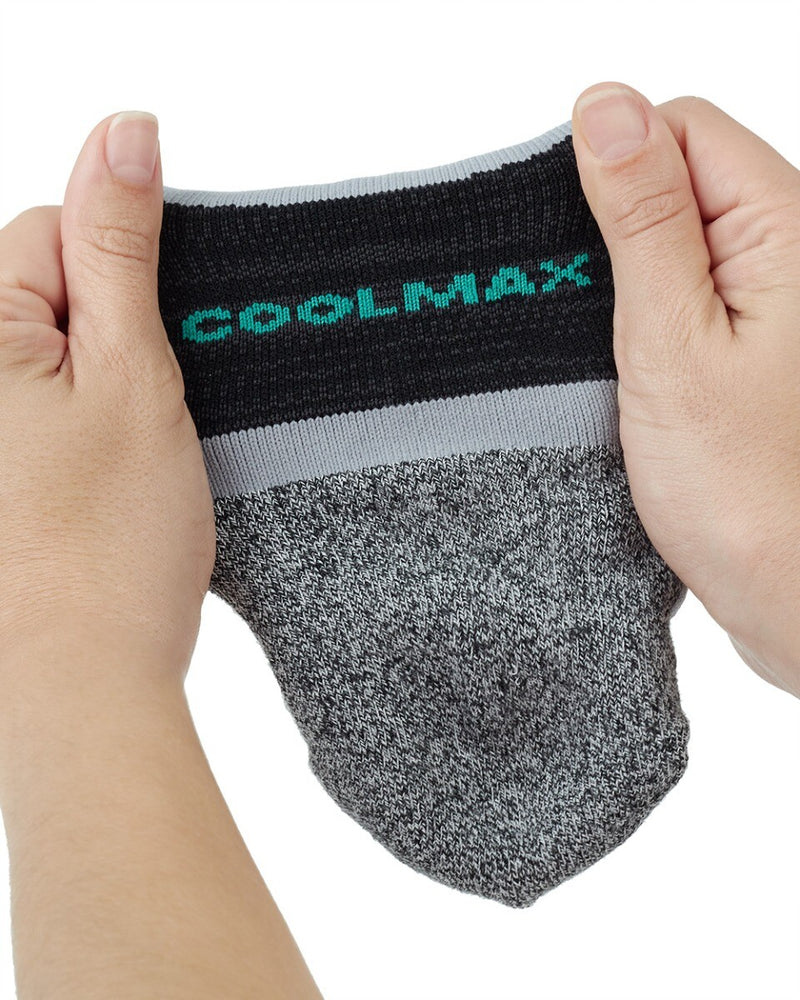 Meia Coolmax Koha preto e cinza Galápagos