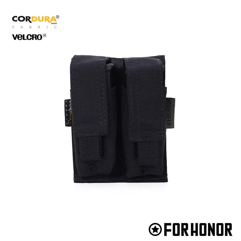 PORTA CARREGADOR PISTOLA DUPLO EM CORDURA 1000 -1 BLACK
