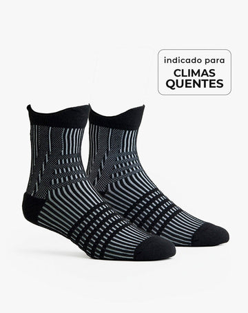 Meia Coolmax Midstride Preta Galápagos