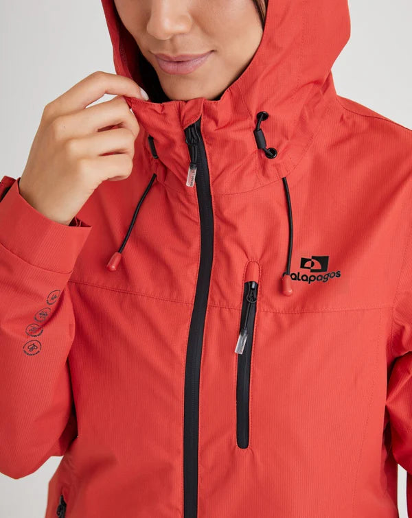 JAQUETA IMPERMEÁVEL GALAPAGOS DARWIN 2.0 FEM GOIABA P
