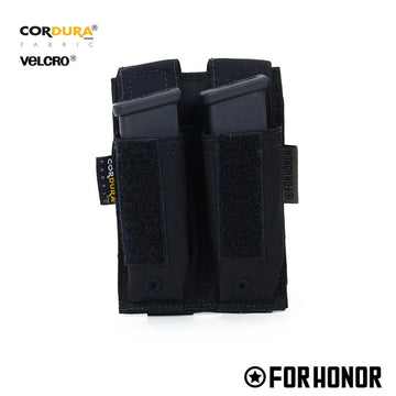 PORTA CARREGADOR PISTOLA DUPLO EM CORDURA 1000 -1 BLACK