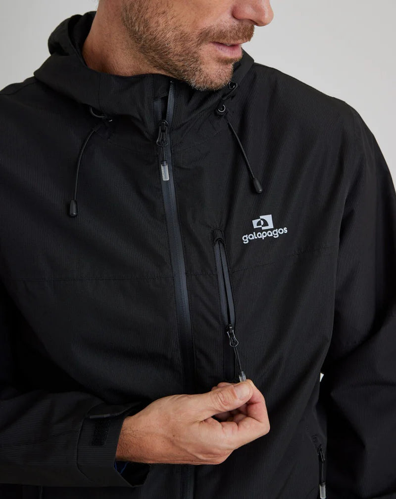 JAQUETA IMPERMEÁVEL MASC. GALAPAGOS DARWIN PRETA TAM. P