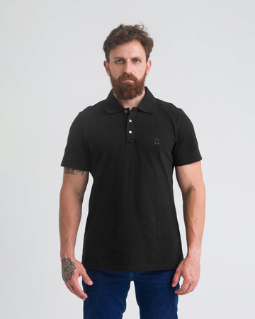 CAMISA POLO CASUAL INVICTUS DIVISION LIGHT PRETO