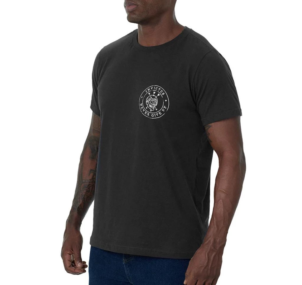 T-SHIRT INVICTUS CONCEPT NEVER GIVE UP CINZA P