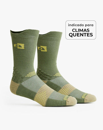 Meia Coolmax Highstride Verde Galápagos