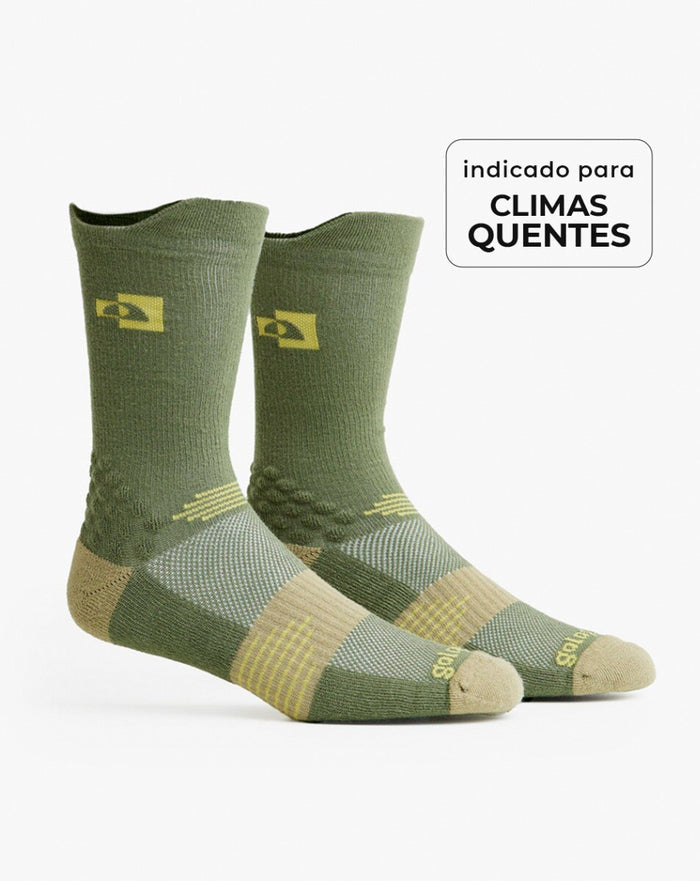 Meia Coolmax Highstride Verde Galápagos