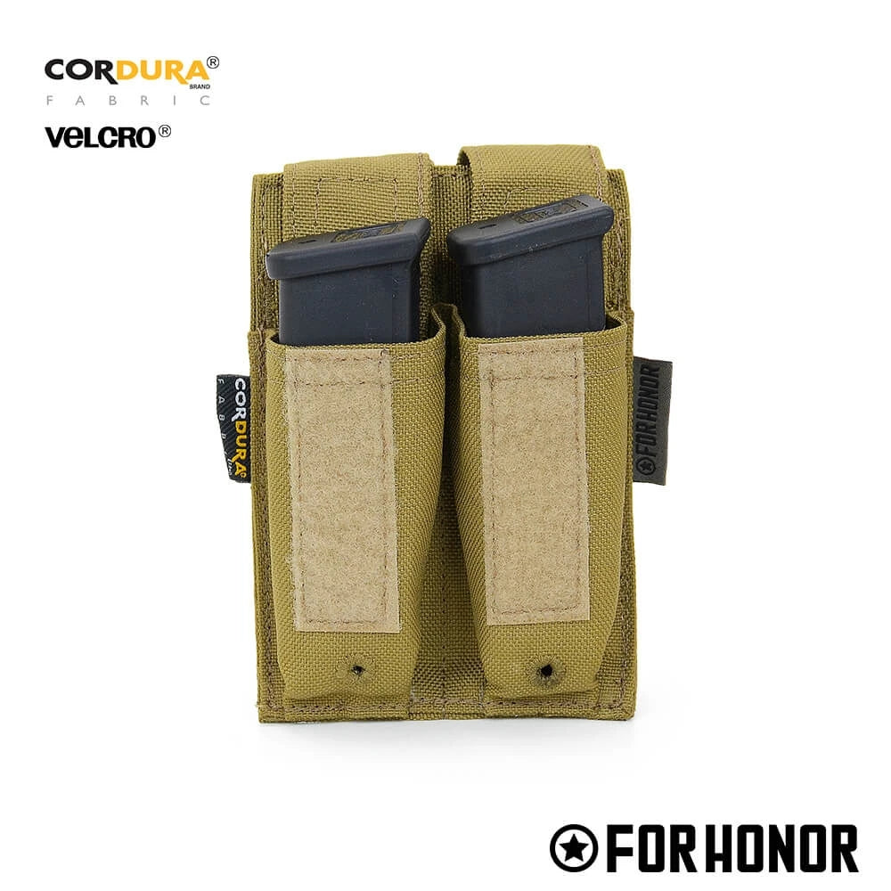 PORTA CARREGADOR PISTOLA DUPLO EM CORDURA 1000 -35 COYOTE 114570