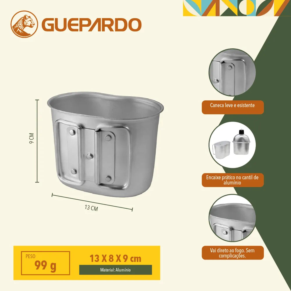 CANECA PARA CANTIL 530ML - ALUMINIO