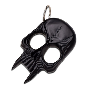BK-15BK - Chaveiro soco-ingles em nylon - Caveira - Preto