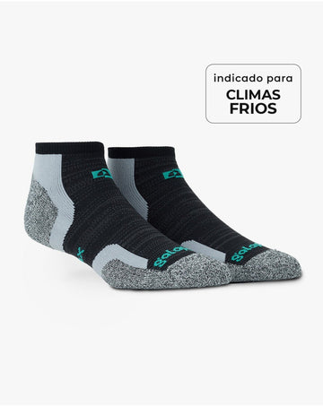 Meia Coolmax Koha preto e cinza Galápagos