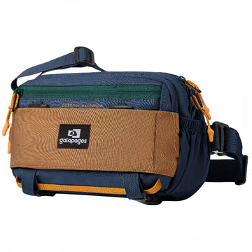 BOLSA POCHETE GALAPAGOS CAMALEÃO 2.0 MARINHO E CARAMELO