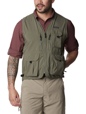 COLETE SILVER RIDGE UTILITY VEST STONE GREEN M