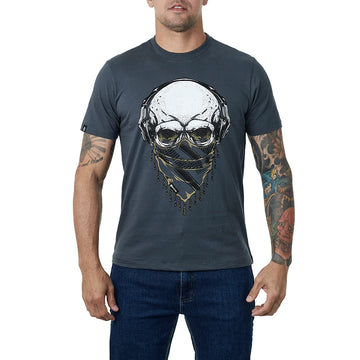 T-SHIRT INVICTUS CONCEPT SKULL CINZA P